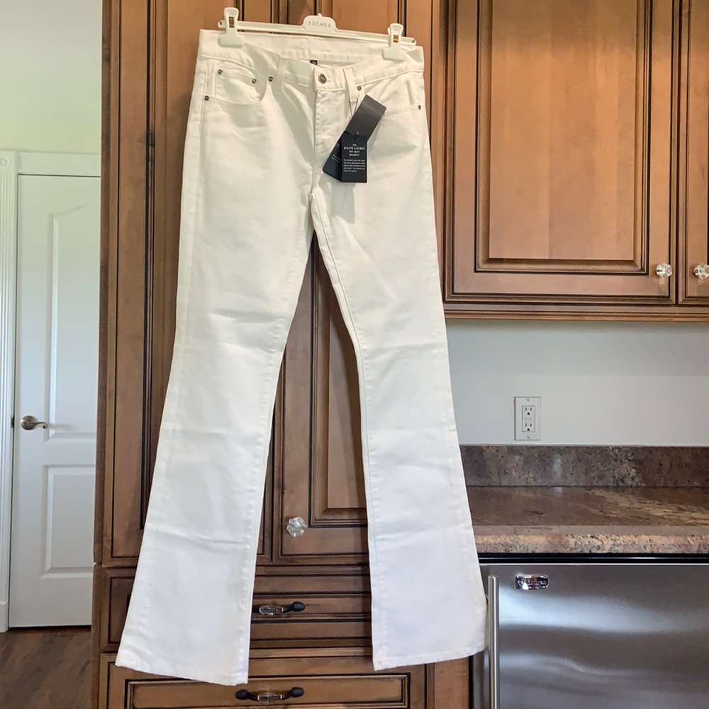 Ralph Lauren 867 white boot cut jeans NWT